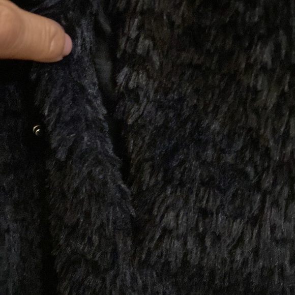 Kenneth Cole New York Womens Faux Fur Teddy Coat Black - Picture 6 of 7